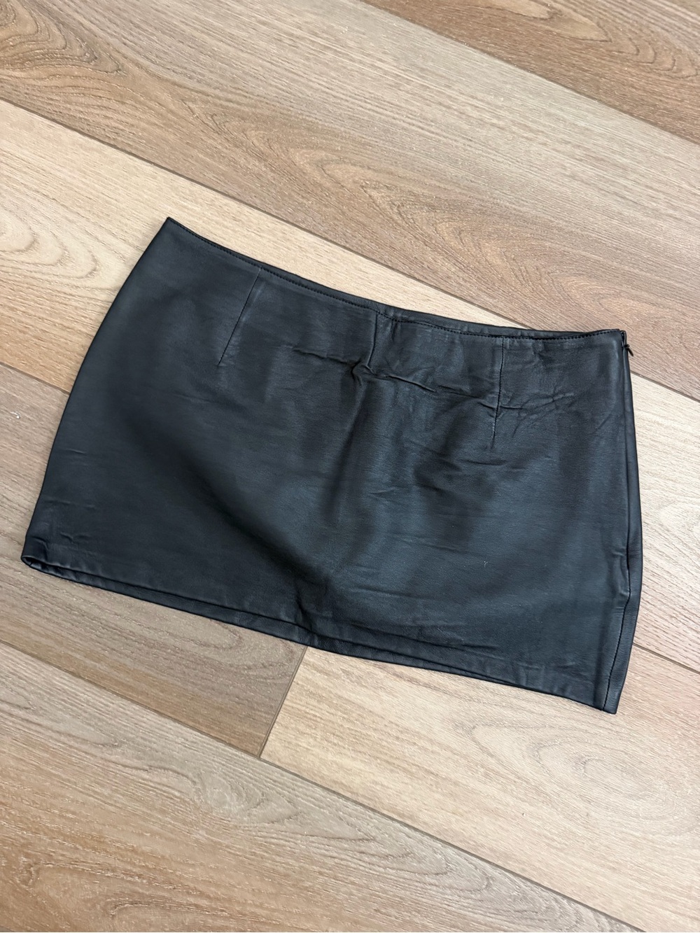 Anine Bing Leather Micro-Mini Skirt, L